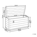 Skrzynia ogrodowa CAMPALTO Metal 123 cm 60 cm Biały Lumarko!