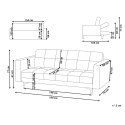 Sofa rozkładana beżowa ALNES Lumarko!