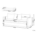 Sofa rozkładana szara HOLSEN Lumarko!
