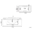 Wanna LED z hydromasażem 170 x 80 cm czarna HAWES Lumarko!