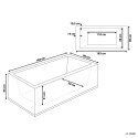 Wanna narożna LED lewa z hydromasażem 183 x 90 cm biała VARADERO Lumarko!