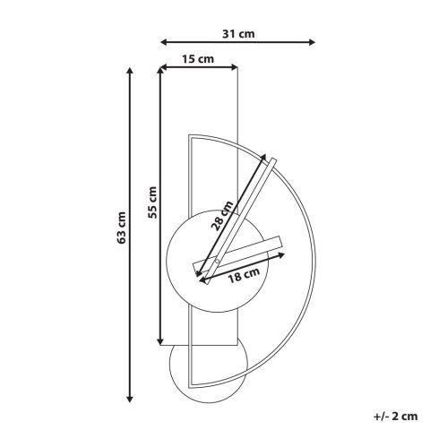 Zegar ścienny CEVINS 31 cm Metal Jasnozielony