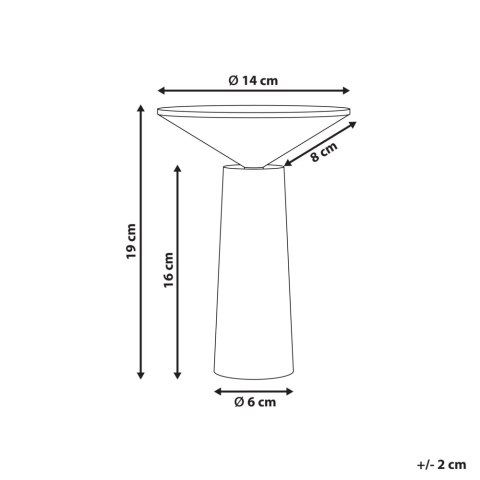 Bezprzewodowa lampa stołowa LED LEVIRA Ze ściemniaczem Metal Biały