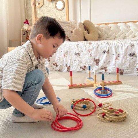  Drewniana Gra Fun Serso Zręcznościowa Ring Cross Lumarko!