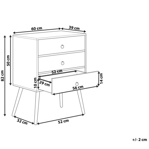 Komoda ciemne drewno z szarym BATLEY