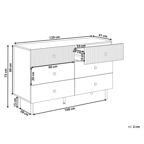 Komoda czarna COVENTRY