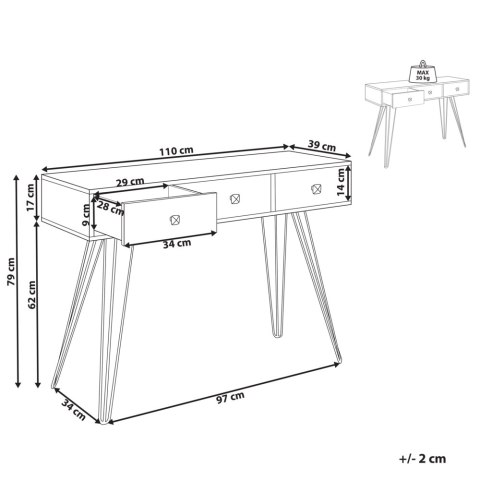 Konsola MALSALA Ciemnobrązowy