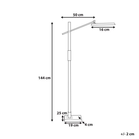 Lapmpa podłogowa LED AQUARIUS Ze ściemniaczem Metal Ciemnoszary