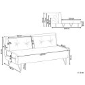 Sofa welurowa rozkładana 2-osobowa granatowa VESTFOLD Lumarko!