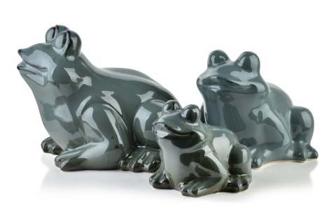 MAVE BLUE Figura żaba ceramiczna 21x22x17cm Lumarko!