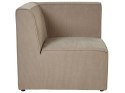 Sofa modułowa 4-osobowa sztruksowa beżowoszara LEMVIG Lumarko!