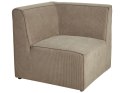 Sofa modułowa 4-osobowa sztruksowa beżowoszara LEMVIG Lumarko!