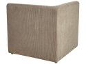 Sofa modułowa 4-osobowa sztruksowa beżowoszara LEMVIG Lumarko!