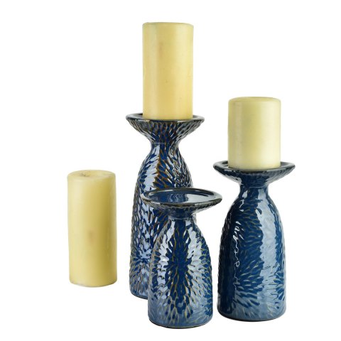 YARINE BLUE Świecznik 11x10x20cm Lumarko!