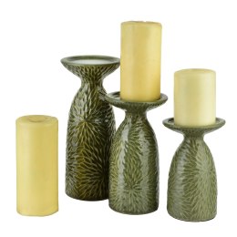 YARINE GREEN Świecznik 10,5x8,5x16,5cm Lumarko!
