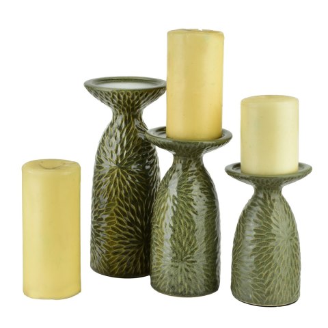 YARINE GREEN Świecznik 11x10x20cm Lumarko!