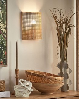 Lampa ścienna DEMITRIE Rattan Naturalny Lumarko!