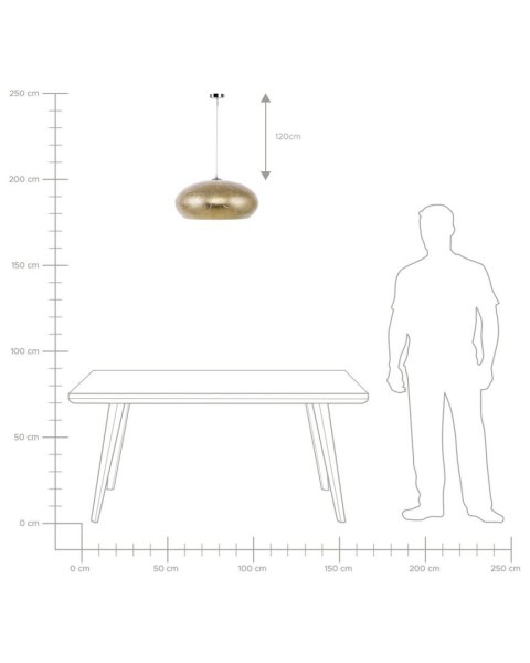 Lampa wisząca LIMNATIS Metal Złoty
