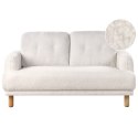 Sofa 2-osobowa boucle biała TUVE Lumarko!