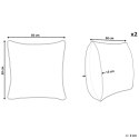 Zestaw 2 poduszek dekoracyjnych SIDI Bawełna 50 x 50 cm Niebieski Wzór geometryczny Lumarko!