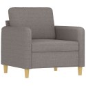 Fotel z podnóżkiem, taupe, 60 cm, obity tkaniną Lumarko!