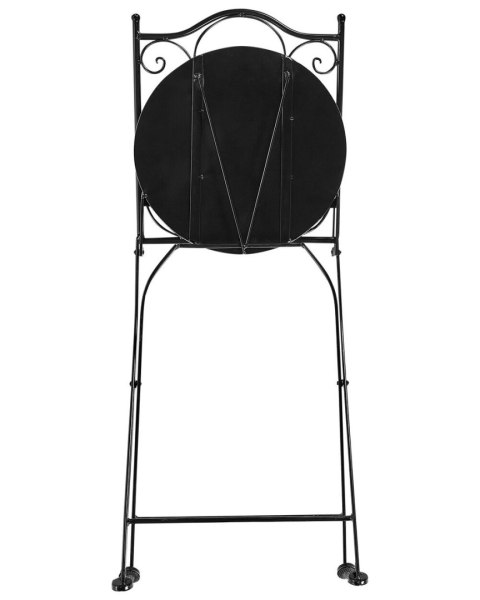 Zestaw 2 krzeseł ogrodowych CIVITA Metal Czarny