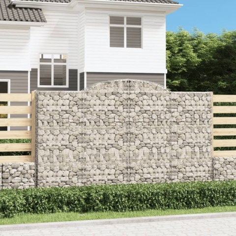 Kosze gabionowe, 5 szt, 300x30x180/200 cm, galwanizowane żelazo Lumarko!