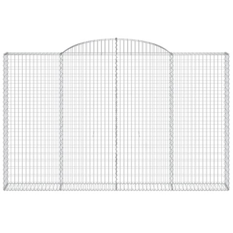 Kosze gabionowe, 5 szt, 300x30x180/200 cm, galwanizowane żelazo Lumarko!