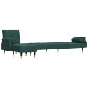 Sofa rozkładana L, ciemnozielona, 271x140x70 cm, aksamit Lumarko!