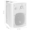 Głośniki stereo do montażu na ścianie, 2 szt., białe, 80 W Lumarko!
