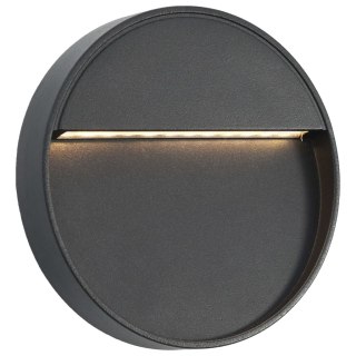Lampy ścienne zewnętrzne LED, 2 szt., 3 W, czarne, okrągłe Lumarko!