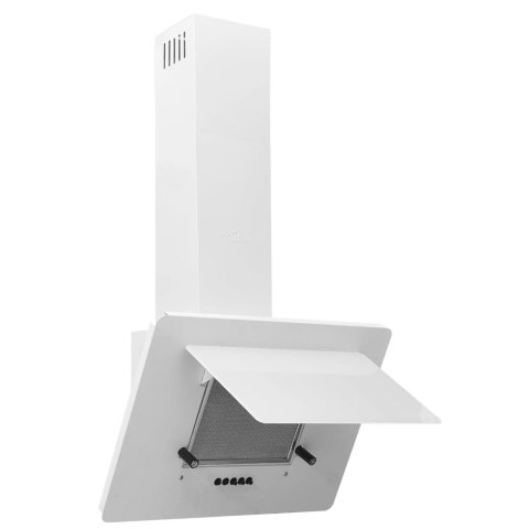 Okap kuchenny, 60 cm, stal nierdzewna i hartowane szkło, biały Lumarko!