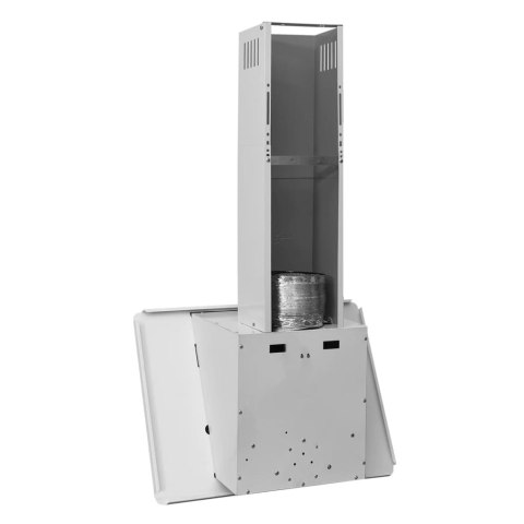 Okap kuchenny, 60 cm, stal nierdzewna i hartowane szkło, biały Lumarko!