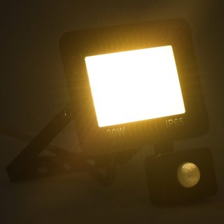 Reflektor LED z czujnikiem, 30 W, ciepłe białe światło Lumarko!