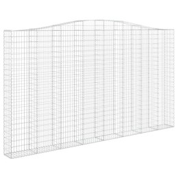 Łukowaty kosz gabionowy 400x30x220/240 cm, galwanizowane żelazo Lumarko!