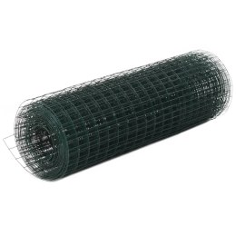 Ogrodzenie z siatki, stal i PVC, 25x0,5 m, zielone Lumarko!
