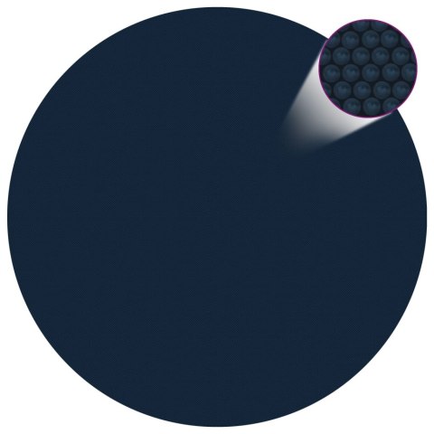 Pływająca folia solarna z PE na basen, 356 cm, czarno-niebieska Lumarko!