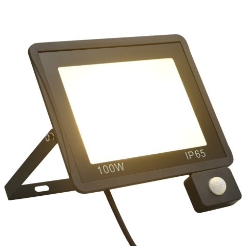 Reflektor LED z czujnikiem, 100 W, ciepłe białe światło Lumarko!