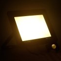 Reflektor LED z czujnikiem, 100 W, ciepłe białe światło Lumarko!