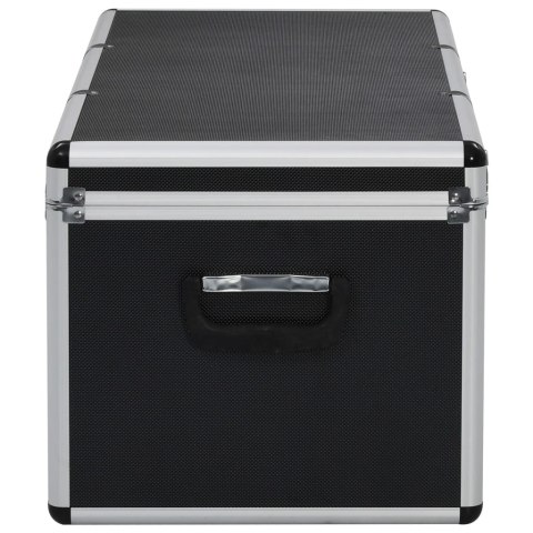 Skrzynie do przechowywania, 3 szt., czarne, aluminiowe Lumarko!