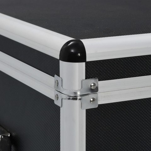 Skrzynie do przechowywania, 3 szt., czarne, aluminiowe Lumarko!