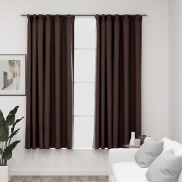 Zasłony stylizowane na lniane, 2 szt., taupe, 140x175 cm Lumarko!