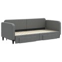 Sofa rozsuwana z szufladami, ciemnoszara, 80x200 cm, tkanina Lumarko!