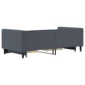 Sofa rozsuwana z szufladami, ciemnoszara, 90x190 cm, aksamit Lumarko!