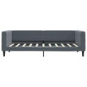 Sofa rozsuwana z szufladami, ciemnoszara, 90x190 cm, aksamit Lumarko!