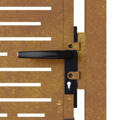 Furtka ogrodowa, 105x80 cm, stal kortenowska, motyw prostokąty Lumarko!