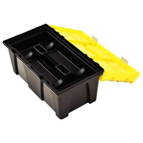 Skrzynka narzędziowa, plastikowa, 595x337x316 mm, żółta Lumarko!