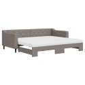 Sofa rozsuwana z materacami, kolor taupe, 90x200 cm, tkanina Lumarko!