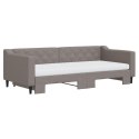 Sofa rozsuwana z materacami, kolor taupe, 90x200 cm, tkanina Lumarko!