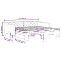 Sofa rozsuwana z materacami, kolor taupe, 90x200 cm, tkanina Lumarko!